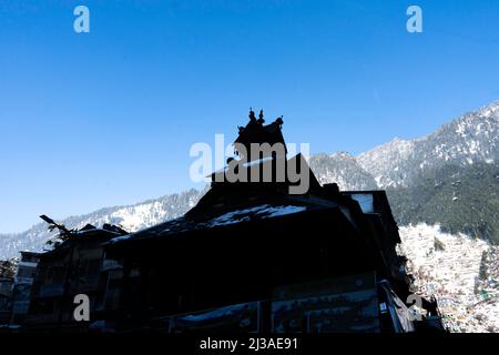 Nehru Kund is a cold water natural spring made up of the Bhrigu Lake water, which is quite famous in Manali. 18-02-2022 himachal, india Stock Photo