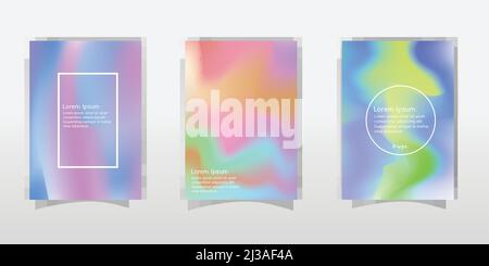 holographic rainbow foil abstract background. colorful bright blurry backdrop Stock Vector