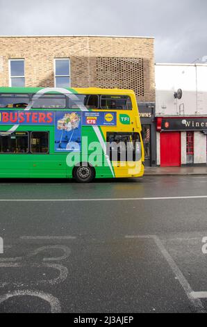 Dublin March 2022: Dublin Bus is a subsidiary of CIÉ and provides bus services within Dublin, as well as to and from the surrounding areas. Stock Photo