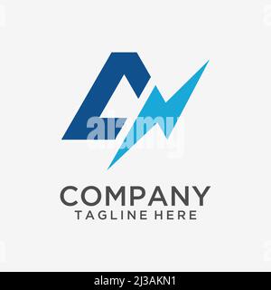 Letter A flash logo design Stock Vector