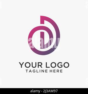 Letter DD logo design Stock Vector