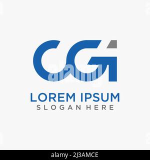 Letter CGI logo design Stock Vector