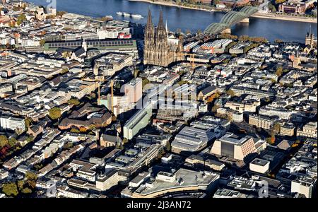 Cologne Cathedral, High Cathedral Church of Cologne, Old Town, Cologne, Rhineland, North Rhine-Westphalia, Germany Stock Photo