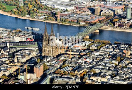 Cologne Cathedral, High Cathedral Church of Cologne, Old Town, Cologne, Rhineland, North Rhine-Westphalia, Germany Stock Photo