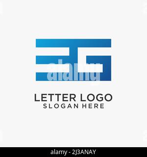 EG letter logo design Stock Vector