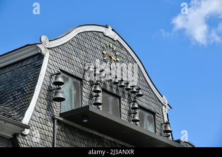 Glockenspiel, Kaemmereigebaeude, Market Square, Goslar, Lower Saxony, Germany Stock Photo