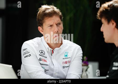 Melbourne, Australia, 07/04/2022, VOWLES James, Strategy Director, Mercedes AMG F1 Team, portrait during the Formula 1 Heineken Australian Grand Prix 2022, 3rd round of the 2022 FIA Formula One World Championship, on the Albert Park Circuit, from April 8 to 10, 2022 in Melbourne, Australia - Photo Antonin Vincent / DPPI Stock Photo