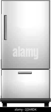 Refridgerator on white background illustration Stock Vector