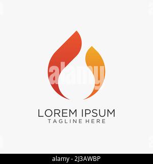 Letter G abstract fire logo design Stock Vector