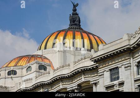 Roof, Palacio de Bellas Artes Palace of Culture, Mexico City, Mexico Stock Photo