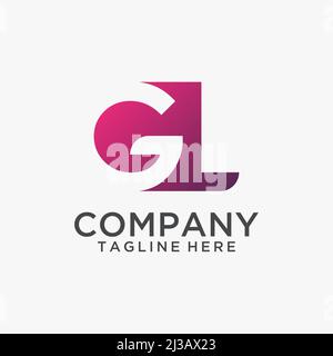 GL G L letter logo design. Initial letter GL uppercase monogram logo ...