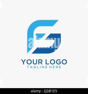 FG letter logo design Stock Vector
