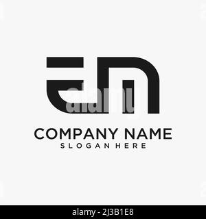 EM letter logo design Stock Vector