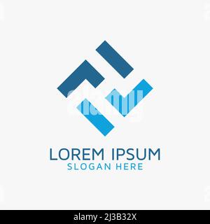 Letter FF logo design Stock Vector