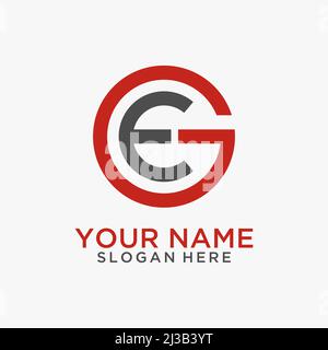 EG letter logo design Stock Vector