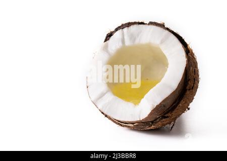 Coconut tropical fruit isolated on white background Stock Photo