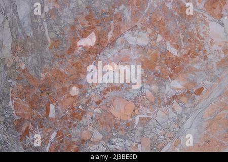 Abstract marble texture of exterior wall tiles. Copy space. Close-up Stock Photo