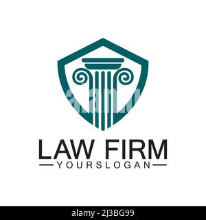 Law Firm Pillar Logo Template-Vector Stock Vector