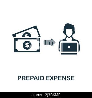 Prepaid Expense icon. Monochrome simple Prepaid Expense icon for templates, web design and infographics Stock Vector
