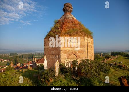 Ancient Himmet Baba tomb view,Seljuk Period, Eskişehir province Stock Photo