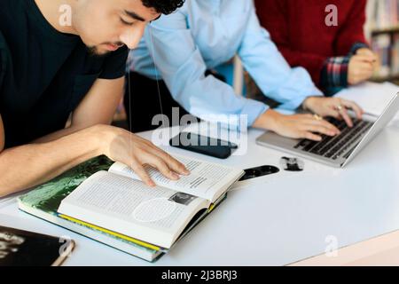Young university students studying together Stock Photo