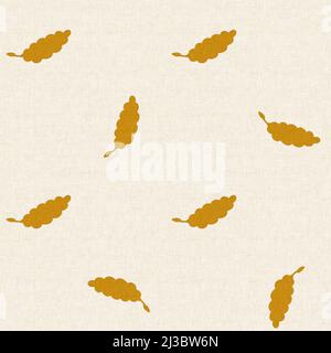 Gender neutral foliage leaf seamless raster background. Simple whimsical 2 tone pattern. Kids nursery wallpaper or scandi all over print. Stock Photo