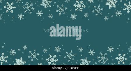 gold and silver christmas snowflake border on white background Stock ...
