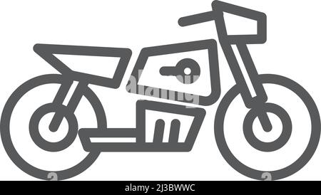 Bike line icon. Riding city transport symbol Stock Vector