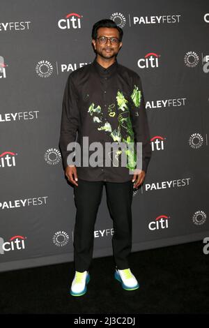 Los Angeles, USA. 06th Apr, 2022. Utkarsh Ambudkar at the PaleyFest 2022 - Ghosts and The Neighborhood at Dolby Theater on April 6, 2022 in Los Angeles, CA (Photo by Katrina Jordan/Sipa USA) Credit: Sipa USA/Alamy Live News Stock Photo