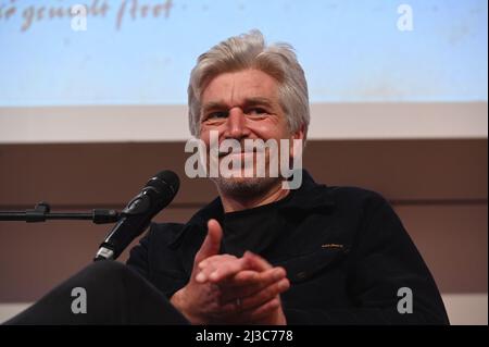 Cologne, Germany. 06th Apr, 2022. Norwegian author Karl Ove Knausgard reads at Lit.Cologne, the international literature festival Credit: Horst Galuschka/dpa/Alamy Live News Stock Photo