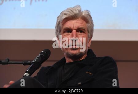 Cologne, Germany. 06th Apr, 2022. Norwegian author Karl Ove Knausgard reads at Lit.Cologne, the international literature festival Credit: Horst Galuschka/dpa/Alamy Live News Stock Photo