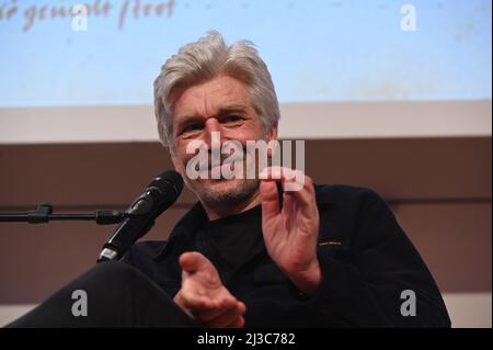 Cologne, Germany. 06th Apr, 2022. Norwegian author Karl Ove Knausgard reads at Lit.Cologne, the international literature festival Credit: Horst Galuschka/dpa/Alamy Live News Stock Photo