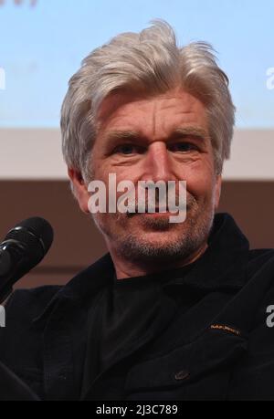 Cologne, Germany. 06th Apr, 2022. Norwegian author Karl Ove Knausgard reads at Lit.Cologne, the international literature festival Credit: Horst Galuschka/dpa/Alamy Live News Stock Photo