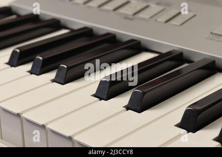Close-up view of piano keys Stock Photo