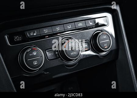 car heating and air conditioning system radiator, car stove radiator, white  background close-up, selective focus Stock Photo - Alamy