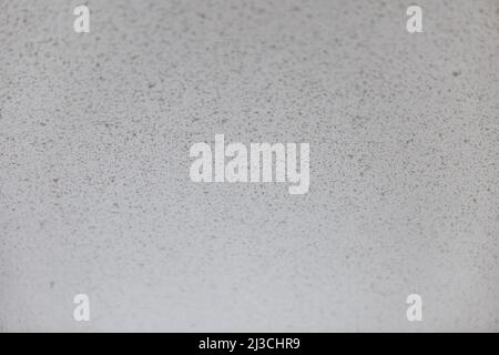 A white popcorn ceiling from a 1970's home that needs renovation Stock Photo