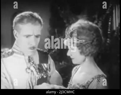 Prisoner of Zenda vintage 1922 film screen Stock Photo