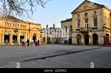 Wells City Council Town Hall building in Market Place Square, Somerset Stock Photo