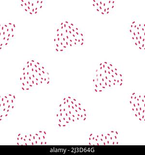Modern geometric hand drawn seed circle Seamless pattern. Organic polka dot textured shape. Minimalist surface design textile Stock Vector