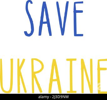 Stop War in Ukraine concept vector illustration. Heart, love for Ukraine, Ukrainian flag and map illustration. Save Ukraine from Russia. Vector illustration Stock Vector