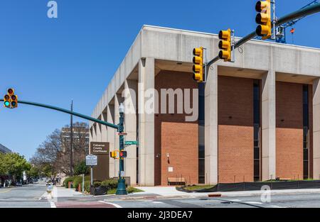 CONCORD, NC, USA-3 APRIL 2022: Cabarrus County Courthouse, in downtown Concord. Stock Photo