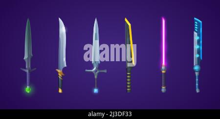 Medieval fantasy magic blades, swords, axes, daggers and sabers ...