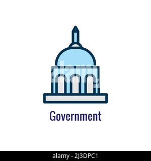 Government or Governance Icon showing image for social change for investment, ESG Stock Vector