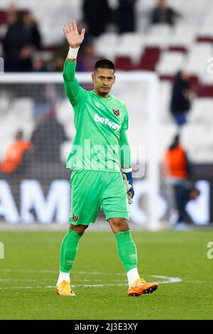 Alphonse Areola of West Ham United during the Premier League match ...