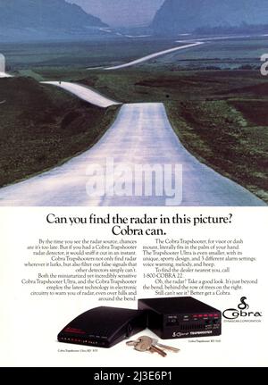 Vintage August 1987 'Playboy' magazine advert, USA Stock Photo