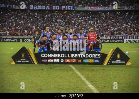 Fortaleza, Brazil. 07th Apr, 2022. Fortaleza players Caior Rocha/SPP Credit: SPP Sport Press Photo. /Alamy Live News Stock Photo