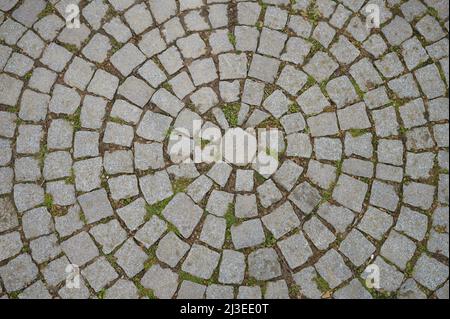 Rock stones in circle shape texture background Stock Photo