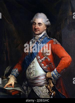 POLAND - 1786 - Portrait of Stanislaus Augustus Poniatowski (1732-1798). As King of Poland and the Polish-Lithuanian-Ukranian Commonwealth he was know Stock Photo