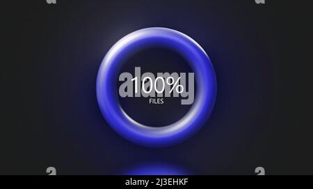 3d ring with loading percentages. Motion. Modern interface design for ...