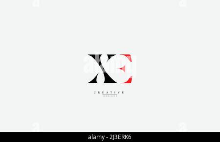 Alphabet letters Initials Monogram logo XE EX X E Stock Vector